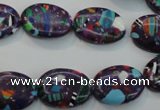 CTU2130 15.5 inches 12*16mm oval synthetic turquoise beads