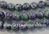 CTU2152 15.5 inches 8mm round synthetic turquoise beads