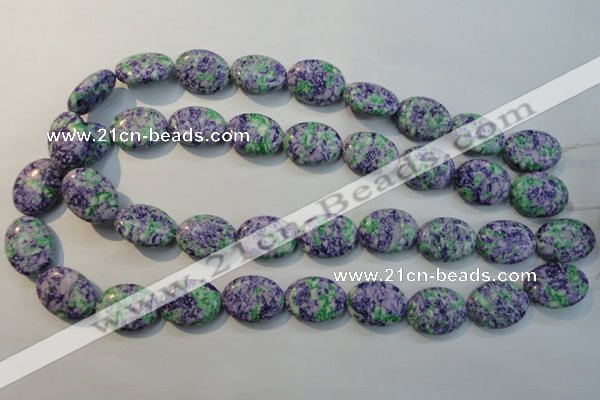 CTU2173 15.5 inches 18*25mm oval synthetic turquoise beads
