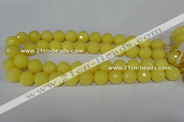 CTU2529 15.5 inches 16mm faceted round synthetic turquoise beads