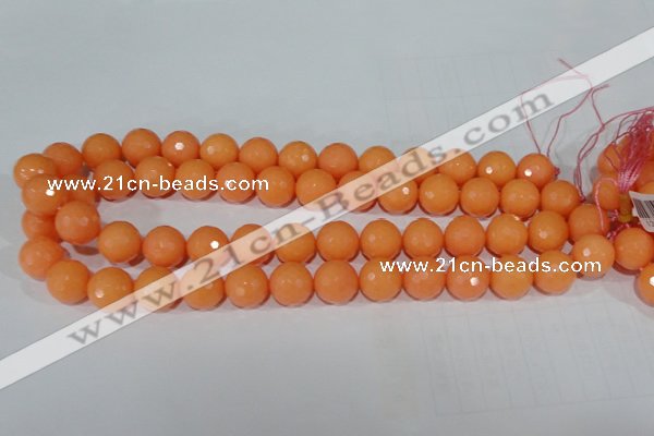 CTU2544 15.5 inches 14mm faceted round synthetic turquoise beads