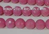 CTU2558 15.5 inches 10mm faceted round synthetic turquoise beads