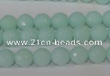 CTU2573 15.5 inches 8mm faceted round synthetic turquoise beads