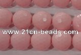 CTU2683 15.5 inches 12mm faceted round synthetic turquoise beads