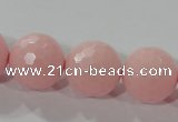 CTU2686 15.5 inches 18mm faceted round synthetic turquoise beads