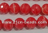 CTU2744 15.5 inches 12mm faceted round synthetic turquoise beads