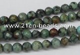 CTU551 15.5 inches 6mm faceted round African turquoise beads