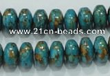 CTU641 15.5 inches 8*12mm rondelle synthetic turquoise beads wholesale