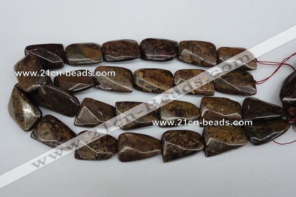 CTW410 15.5 inches 22*30mm twisted bronzite gemstone beads