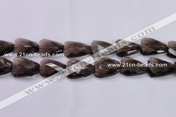 CTW505 15.5 inches 22*30mm faceted & twisted synthetic quartz beads