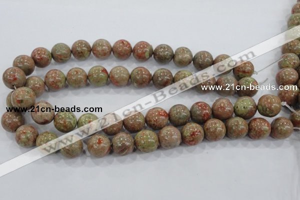 CUG106 15.5 inches 16mm round Chinese unakite beads wholesale