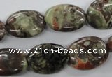 CUG152 15.5 inches 15*20mm oval australian unakite beads