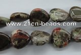 CUG162 15.5 inches 13*13mm heart australian unakite beads