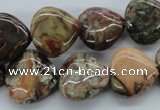 CUG163 15.5 inches 15*15mm heart australian unakite beads