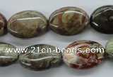 CUG167 15.5 inches 13*18mm oval australian unakite beads