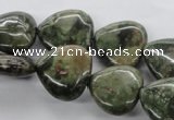 CUG172 15.5 inches 18*18mm heart australian unakite beads