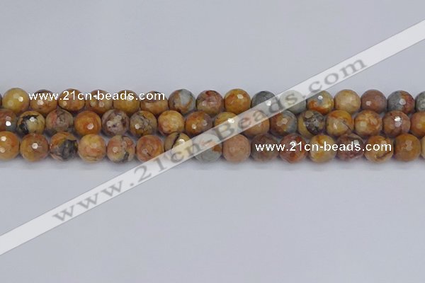 CVJ24 15.5 inches 10mm faceted round venus jasper beads wholesale