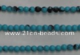 CWB550 15.5 inches 2mm round howlite turquoise beads wholesale
