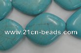 CWB745 15.5 inches 20*26mm diamond howlite turquoise beads wholesale