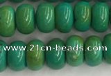 CWB899 15.5 inches 4*6mm rondelle howlite turquoise beads