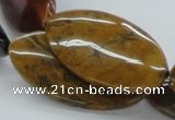 CWJ06 15.5 inches 20*40mm horse eye wood jasper gemstone beads