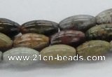 CWJ16 15.5 inches 8*16mm rice wood jasper gemstone beads wholesale