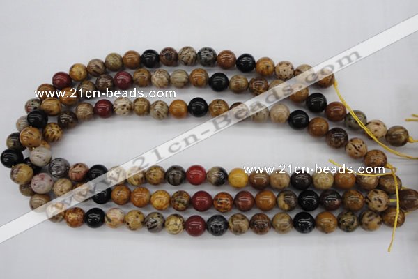 CWJ282 15.5 inches 9mm round wood jasper gemstone beads wholesale