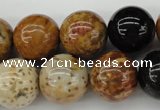 CWJ284 15.5 inches 16mm round wood jasper gemstone beads wholesale