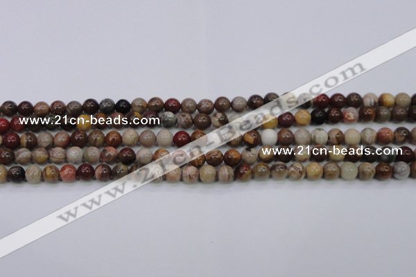 CWJ401 15.5 inches 6mm round wood jasper gemstone beads wholesale