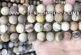 CWJ443 15.5 inches 10mm round matte wood jasper beads wholesale
