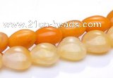 CYJ38 16 inch 14*14mm heart yellow jade gemstone beads Wholesale