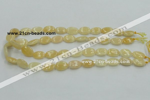 CYJ61 15.5 inches 13*18mm oval yellow jade gemstone beads wholesale