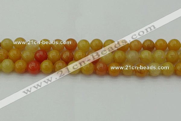 CYJ624 15.5 inches 12mm round yellow jade beads wholesale