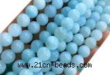 CYJ676 15 inches 10mm round dyed yellow jade beads wholesale