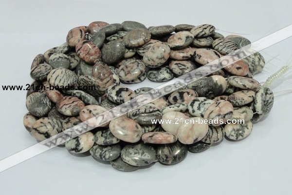 CZJ08 16 inches 13*18mm oval zebra jasper gemstone beads Wholesale