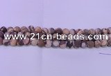 CZJ260 15.5 inches 4mm round matte zebra jasper beads