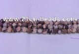 CZJ264 15.5 inches 12mm round matte zebra jasper beads