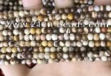 CZJ290 15.5 inches 4mm round brown zebra jasper beads wholesale