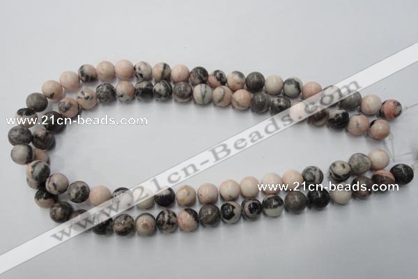 CZJ404 15.5 inches 12mm round pink zebra jasper beads wholesale