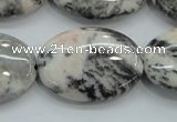 CZJ54 16 inches 22*30mm oval zebra jasper gemstone beads wholesale