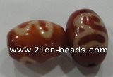 DZI18 3PCS 10*14mm oval loose Tibetan Agate Dzi Beads wholesale