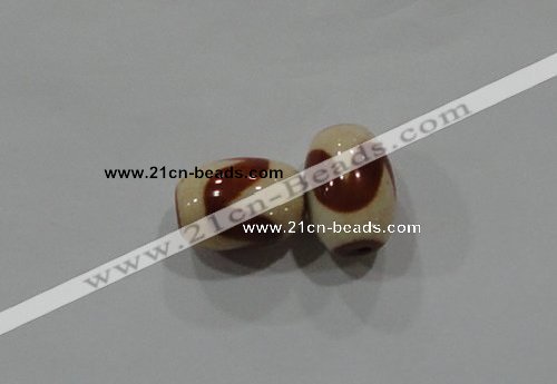 DZI26 2PCS 12*16mm oval loose Tibetan Agate Dzi Beads wholesale