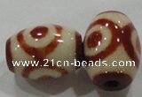 DZI28 2PCS 12*16mm oval loose Tibetan Agate Dzi Beads wholesale