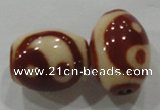 DZI33 2PCS 14*18mm oval loose Tibetan Agate Dzi Beads wholesale