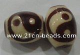 DZI34 2PCS 14*18mm oval loose Tibetan Agate Dzi Beads wholesale