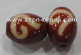 DZI35 2PCS 14*18mm oval loose Tibetan Agate Dzi Beads wholesale