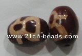 DZI37 2PCS 14*18mm oval loose Tibetan Agate Dzi Beads wholesale