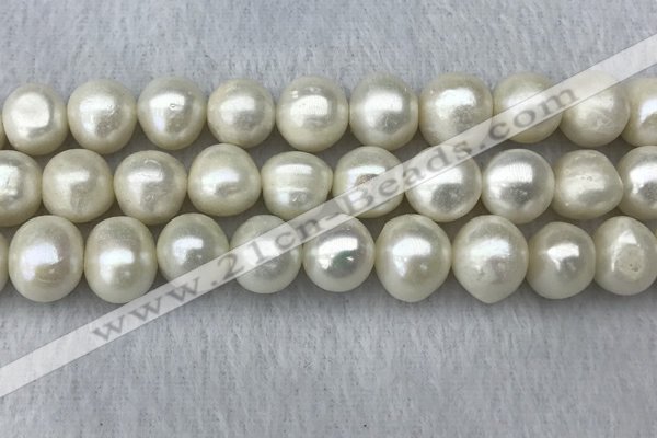 FWP132 15 inches 12mm - 13mm potato white freshwater pearl strands