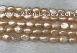 FWP280 15 inches 7mm - 8mm baroque pink freshwater pearl strands