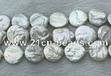 FWP382 15 inches 20mm coin freshwater pearl beads
